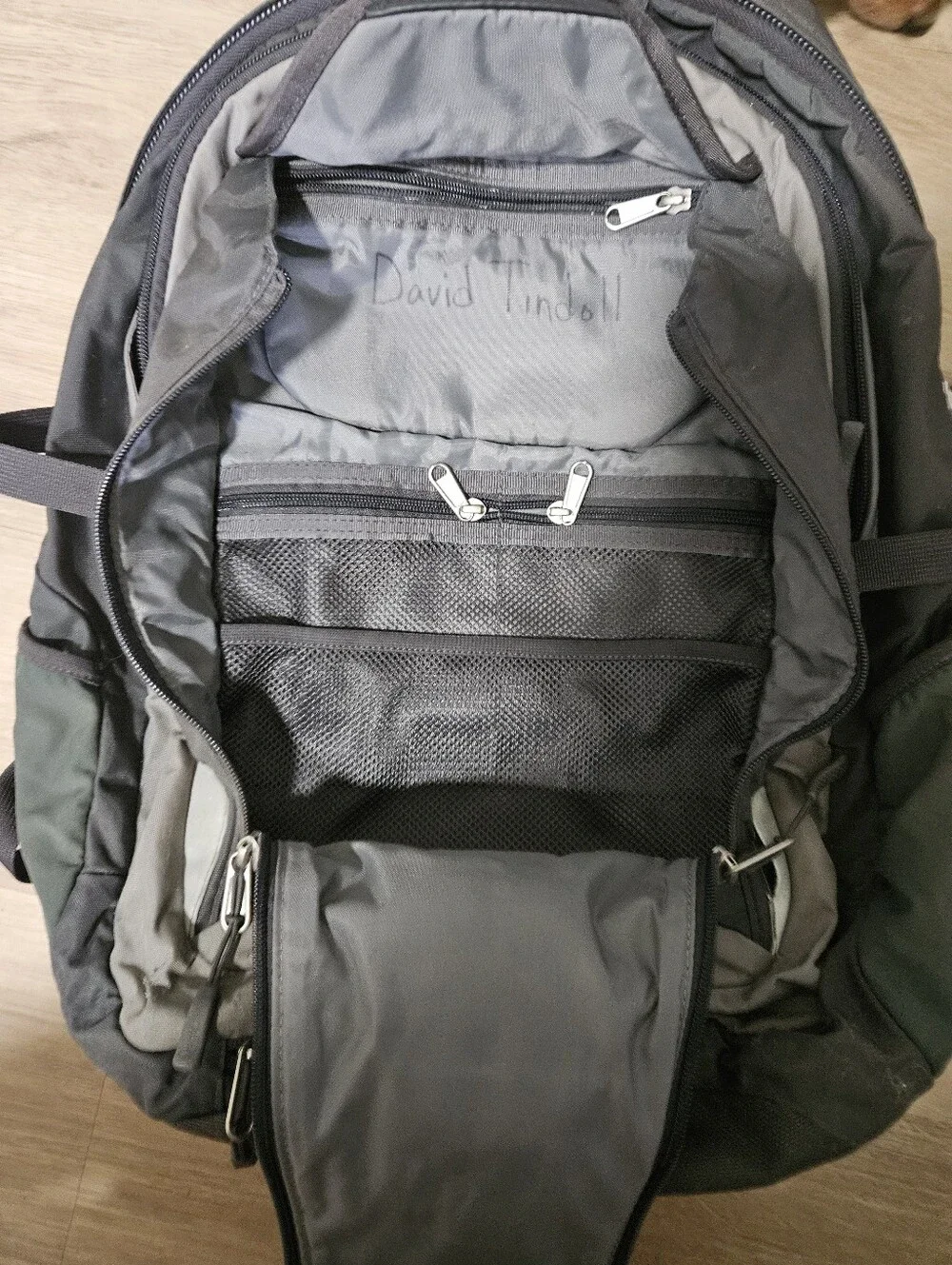 The North Face Surge Backpack Gray Black Laptop Travel School Bag